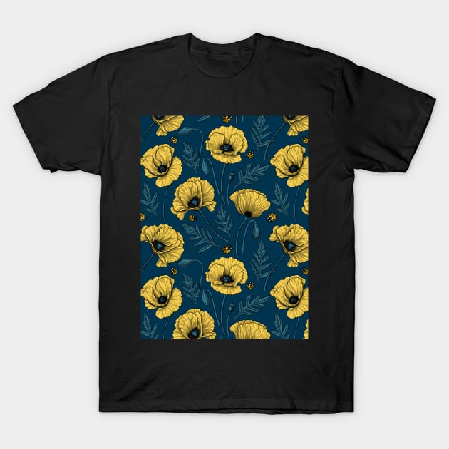 Yellow poppies T-Shirt by katerinamk